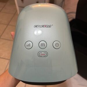 Cincom Portable Hand Massager Teal Cordless with Heat and Compression Arthritis